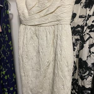 Strapless white jcrew dress